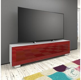 Magic Red And White 69" TV Stand