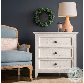Kendrick White 3 Drawer Accent Chest