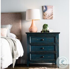 Kendrick Blue 3 Drawer Accent Chest