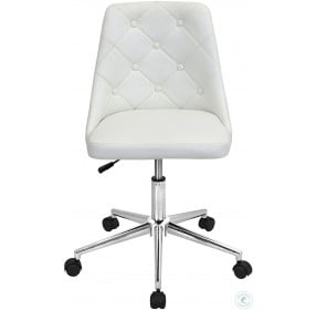 Marche White Adjustable Office Chair