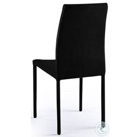 Marta Black Leather Dining Chair Set of 2