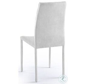 Marta White Leather Dining Chair Set of 2