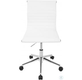 Master White Adjustable Task Chair