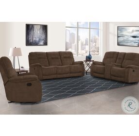 Cooper Shadow Brown Manual Reclining Console Loveseat