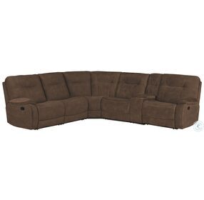 Cooper Shadow Brown Reclining Sectional