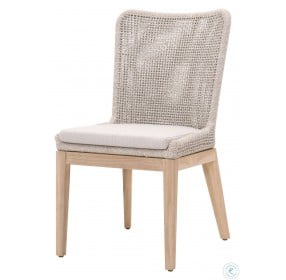 Woven Gray Mesh Outdoor Dining Chair Set Of 2