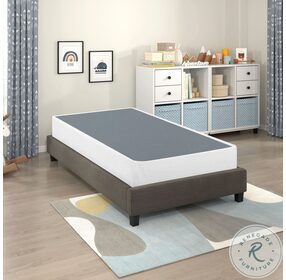 Perrin Gray And White Twin Mattress Foundation