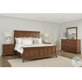 Shaker Heights Rich Deep Brown Cherry King Panel Bed