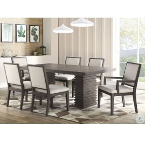 Mila Washed Gray Extendable Dining Table