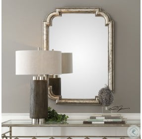 Calanna Lightly Antique Silver Leaf Mirror
