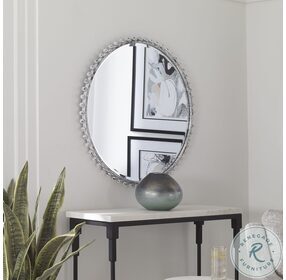 Taza Distressed Aged White Mirror