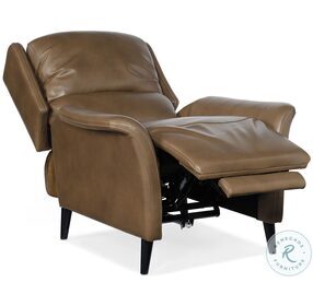 Deacon Rogue Walnut Leather Power Recliner With Power Headrest