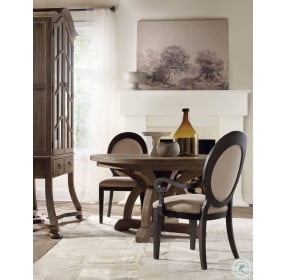 Corsica Light Wood Round Extendable Dining Table