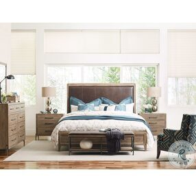 Modern Forge Sandy Brown Longview King Upholstered Panel Bed