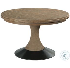 Modern Forge Sandy Brown Lindale Round Extendable Dining Room Set