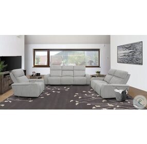 Orpheus Bisque Power Reclining Console Sofa With Drop Down Table