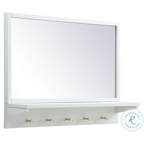MR502821WH Elle White Rectangle Vanity Mirror