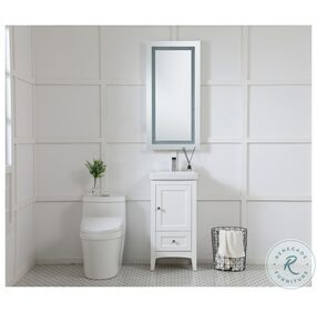 Helios Silver 20" X 40" Hardwired LED Mirror With Touch Sensor