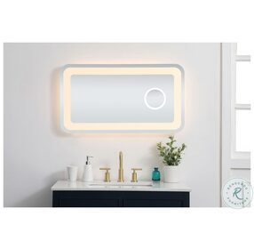 MRE52036 Lux Glossy White Rectangle LED Mirror