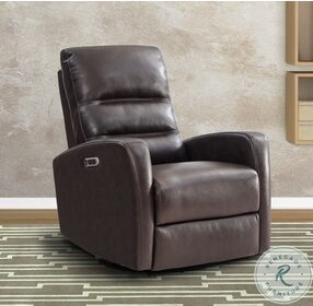 Ringo Florence Brown Power Swivel Glider Recliner with Power Headrest