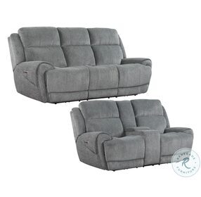 Spencer Tide Graphite Power Reclining Sofa with Power Headrest