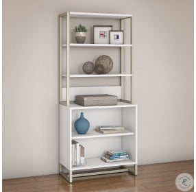 Method White Bookcase with Hutch