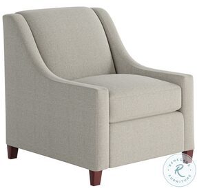 Invitation Light Grey Linen Recessed Arm Accent Chair