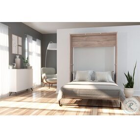 Cielo Rustic Brown And White 59" Full Murphy Bed