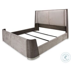 Roxbury Park Slate And Cement California King Upholstered Dual Panel Bed