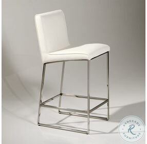 State St. Glossy White Counter Height Chair
