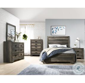 Grayson Gray Oak Full Panel Bed