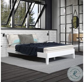 Nix White Full Platform Bed