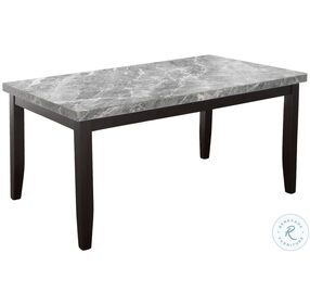 Napoli Gray Marble And Black Dining Room Set
