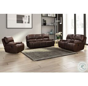 Brookings Brown Dual Reclining Sofa