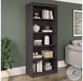 Universel Charcoal Maple 30" Standard 5 Shelf Bookcase