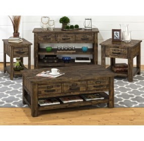 Cannon Valley Distressed Medium Brown End Table