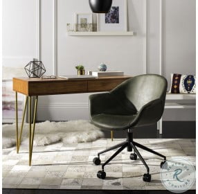 Ember Green And Black Adjustable Office Chair