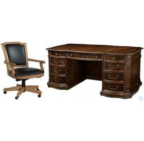Old World Walnut Junior Executive Desk