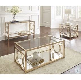 Olympia Gold Chrome Cocktail Table
