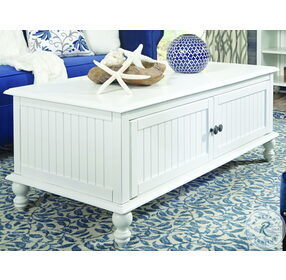 Cottage Beach White 48" Rectangular Occasional Table Set