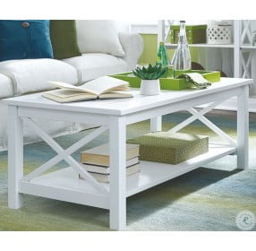 Hampton Pure White Rectangular Occasional Table Set