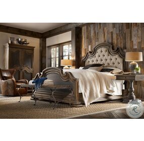 Fair Oaks Saddle Brown And Anthracite Black King upholstered Bed