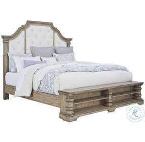 Garrison Cove Honey And Gray Upholstered Panel Storage Bedroom Set