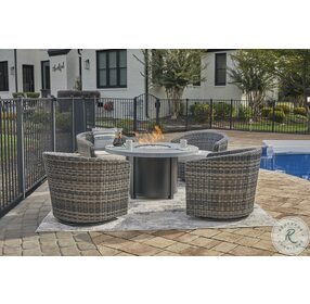 Coulee Mills Brown Outdoor Swivel Lounge Set of 2