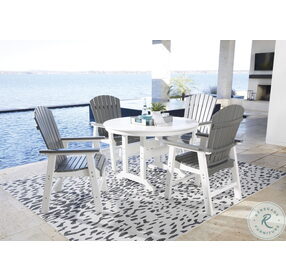 Transville Grey And White Outdoor Dining Arm Chair Set Of 2