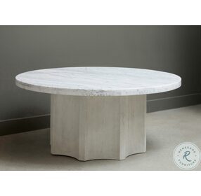 P301561 Antique white And Gray Round Cocktail Table