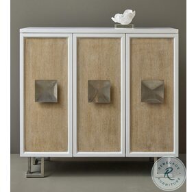 P301563 White And Natural Accent Door Chest