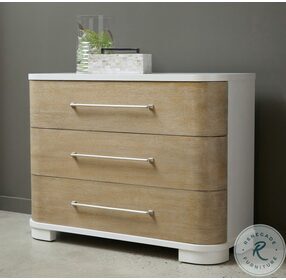 P301593 White And Natural 3 Drawer Chest