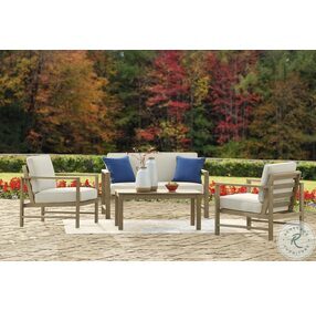 Fynnegan Light Brown Outdoor Lounge Chair Set of 2