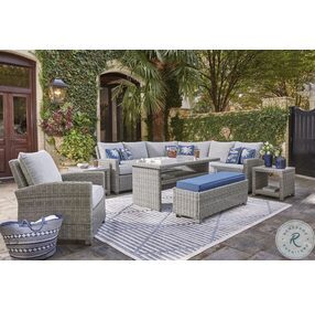 Naples Beach Light Grey And Beige Outdoor Lounge Chair